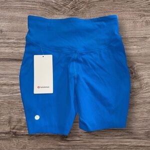 lululemon athletica Base Pace HR 6” ribbed Vibrant poolside Blue Shorts